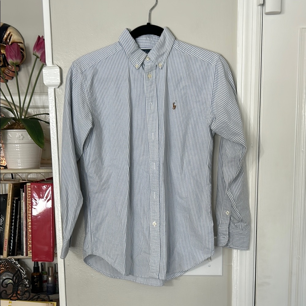 Ralph Lauren size 14 Boy's Cotton Oxford Stripe Sport Shirt